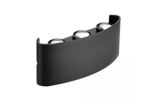 Aplica de perete decorativa, 6 W, 4200 K, 540 lm, negru, IP65, PROTON-6 Horoz image