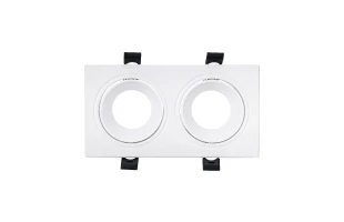 Spot LED patrat incastrat, 2x10 W, IP20, alb, AZELYA-3 Horoz image