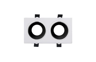 Spot LED patrat incastrat, 2x10 W, IP20, alb/negru, AZELYA-3 Horoz image