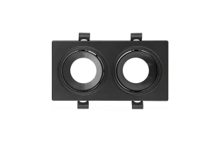 Spot LED patrat incastrat, 2x10 W, IP20, negru, AZELYA-3 Horoz image