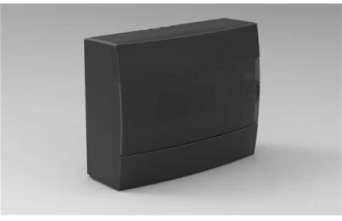 Tablou electric 12 module. montaj aparent. negru. Teb image