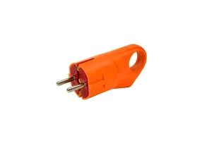 Stecher in unghi cu impamintare TEB. Cauciuc. 16 A. IP44. Oranj. image