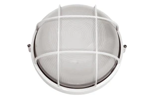 Aplica din plastic cu grilaj de protectie Ecostrum "НПП-65 ПП". Е 27. 1x 6 W. IP65. Alb. image