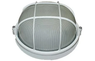 Corp pe perete/tavan cu grila (aluminiu). E27. rotund. IP54. alb. Ecostrum image