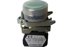Comutator. tip buton. cilindric +1NO+capac din silicon. verde image