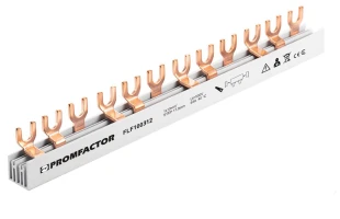 Busbar tip furca, 3P, 12 module, 63A, 10 mm2, Promfactor image