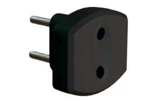 Triplu stecher fara impamantare, 10A, negru, Neomax image