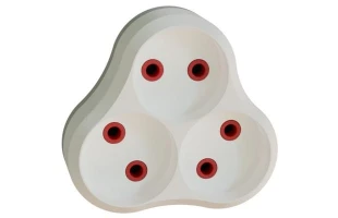 Adaptor 3 prize fara impamintare Neomax. 16 A. Alb. image