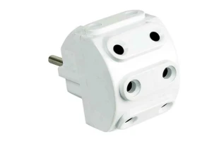 Fisa adaptor multipla 5 prize fara impamantare, 10A, alb, Neomax image