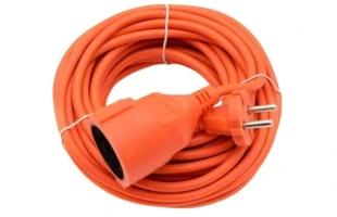 Prelungitor 1 priza fara impamantare, 16A, 25 m, 2x1,0 mm2, portocaliu, Neomax image
