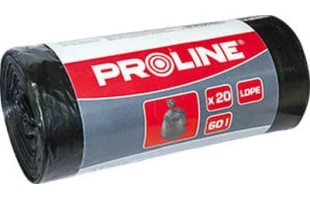 Saci menajeri Proline. LDPE. Negru. 60 l. 20 buc. image