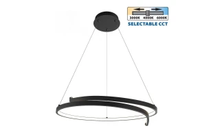 Lustra LED, 38 W, 3000-6400 K, 1614 lm, negru, CCT, OMICRON Vivalux image