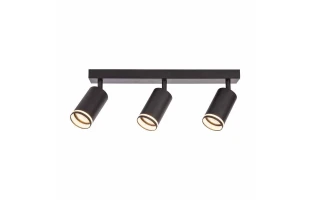 Plafoniera LED rotativa, MR16, 3XGU10, negru, KING Vivalux image