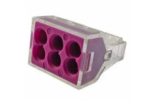 Conector fix. clipsa 6 poli. 0.75-2.5mm2. 24A. 106. 'set x 100buc' Cupra image
