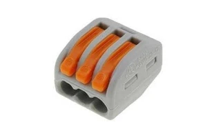 Conector fix. clipsa demontabila 3 poli. 0.08-4.0mm2. 32A. 213. '100buc' Cupra image