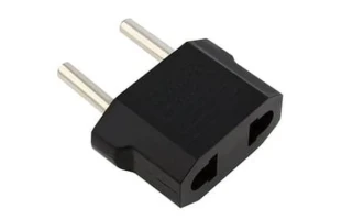 Adaptor  US/AU pe EU. 6A. plat. negru. 'set x 10buc' Cupra image