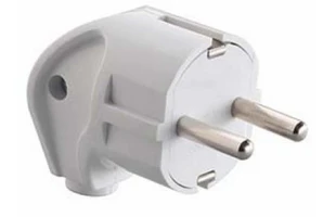 Stecher cu/imp 16A. unghiulara 'monobloc' alb. 'set x 24buc' Cupra image