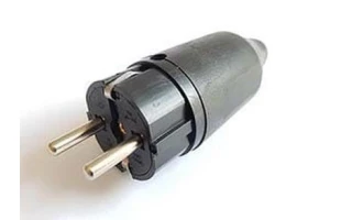 Stecher cu/imp. 16A. cauciuc. IP44. negru. 'set x 15buc' Cupra image