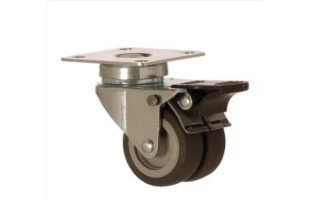 Roata dubla pivotanta cu frana, greutate max. 20kg image