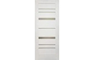Foaie de usa Rino 02 Doors. Alb Silk Matt cu sticla. 80 x 200 cm image