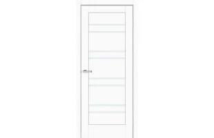 Usa de interior Rino 01 G Doors. Alb silk mat. Cu sticla. 80 x 200 cm. image