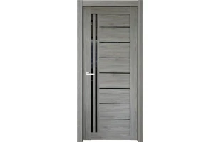 Foaie de usa SMART C067.2 BG Doors. Stejar Chalet. Cu sticla neagra. 80 x 200 cm. 4 cm. image