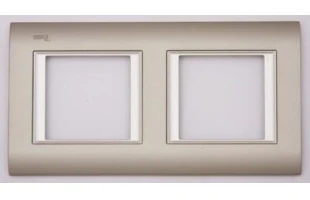 Rama dubla a cite 2 module Thea Sistema Inox matt Panasonic. Alb image