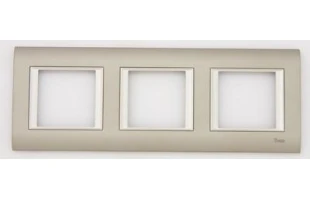 Rama tripla a cite 2 module Thea Sistema Inox matt Panasonic. Alb image
