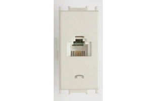 Mecanism 1M. priza telefon 'RJ11' . alb metalic image