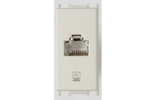Mecanism 1M. priza calculator 'RJ45-CAT6' . alb metalic image