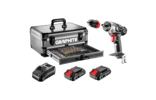 Masina de insurubat / gaurit cu acumulator 2 x 18 V. 2 Ah + 109 accesorii GRAPHITE Energy+ 58G022-PS15 image