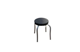 Scaun din metal, ecopiele, gri, 01 image