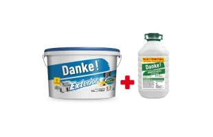 Vopsea pentru exterior, alba, 15 l,  DANKE + 4l grund image