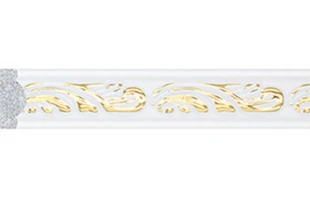 Brau decorativ duropolimer, 8x15mm, L2.40m, A130-115, alb-auriu image
