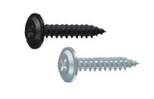 Surub autofiletant pentru gips-carton, filet metal BWPF Wkret-met. Cap plat si saiba. Fosfat negru. 4.2 x 19 mm. 35 buc. image