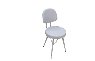 Scaun cu spatar, carcasa metal alb, sezut piele, alba ECE, Mobilgen image