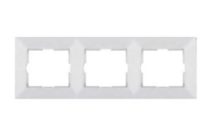 Rama tripla Meridian Viko by Panasonic. Alb image