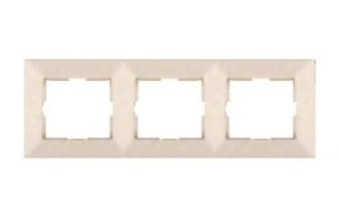 Rama tripla Meridian Viko by Panasonic. Bej image