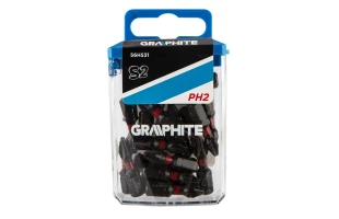 Biti de impact pentru insurubare 56H531 Graphite. PH2 x 25 mm. 1/4". 20 buc. image