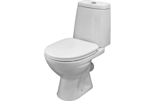 Vas WC compact de podea, alb, 90grade, alimentare inferioara de jos d1/2 (dreapta), capac microlift, FARO image