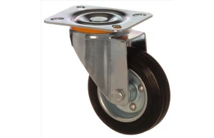 Roata pivotanta din cauciuc, cu fixare pe bolt, d 125mm image