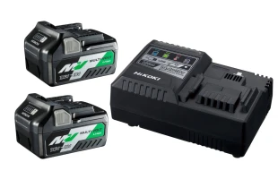 Set 2 acumulatori si incarcator UC18YSL3WEZ Hikoki. Li-Ion. Multivolt 18 / 36 V. 2.5 / 5.0 Ah. image