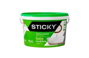 Vopsea, lavabila, baie si bucatarie, rezistenta la mucegai, 4 L, STICKY image