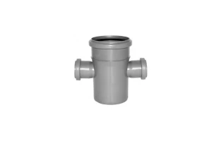 Cruce PP pentru canalizare Turplast-Bis. d 110 x 50 x 50 mm. 90 grade. Gri. image