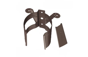 Colier burlan pentru sistem pluvial Bilka. Metal. 90 mm. Maro RAL8017. image