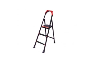 Scara aluminiu LEO Eurostep. 3+1 trepte. Neagra. image