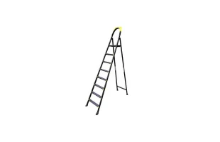 Scara aluminiu LEO Eurostep. 7+1 trepte. Neagra. image