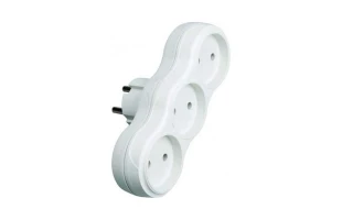 Priza tripla f/imp 10A. alb TEB image