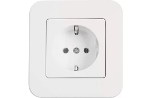 Priza cu impamintare, conexiune cu surub, alb, 16 A, ODAK image