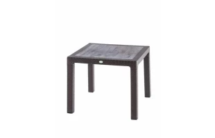 Masa din ratan, 90x90cm, antracit, TREND LUX image